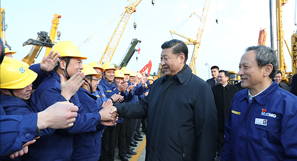 中共中央总书记、国家主席、中央军委主席习近平亲临pp电子集团考察调研